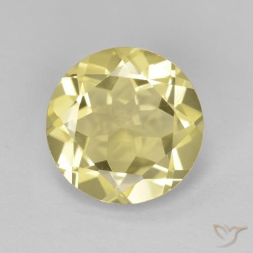 3.06ct 天然 ライトイエロー ゴールドベリル, ラウンド, VVS-VS
