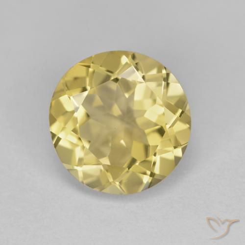 2.39ct 天然 薄いゴールデンイエロー ゴールドベリル, ラウンド, VVS
