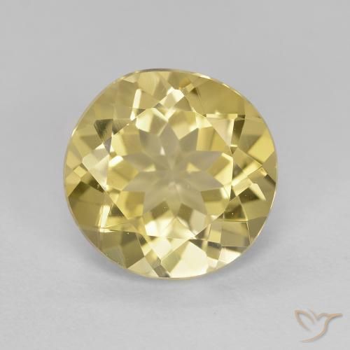 2.55ct 天然 ミディアム薄いイエロー ゴールドベリル, ラウンド, VVS