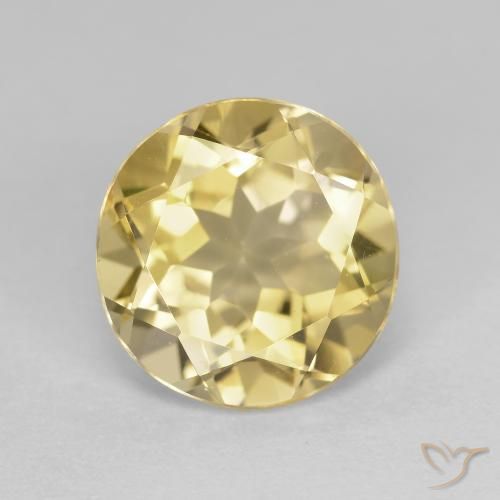 2.70ct 天然 薄いゴールド ゴールドベリル, ラウンド, VVS
