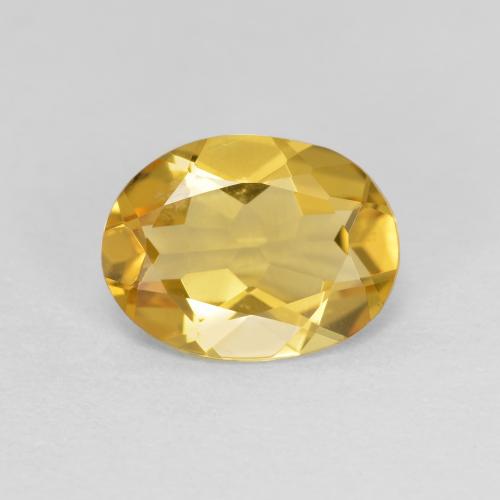 1.36カラットの天然ゴールデンゴールデンベリル（9×6.8 mm・オーバルカット）