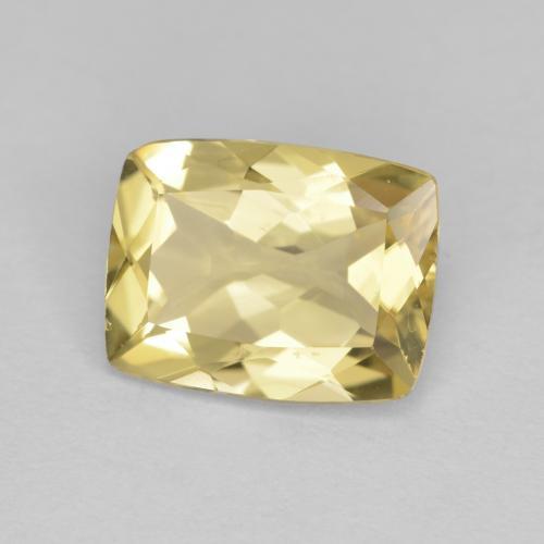1.81カラットの天然薄いゴールドゴールデンベリル（9.2×7.1 mm・クッションカット）