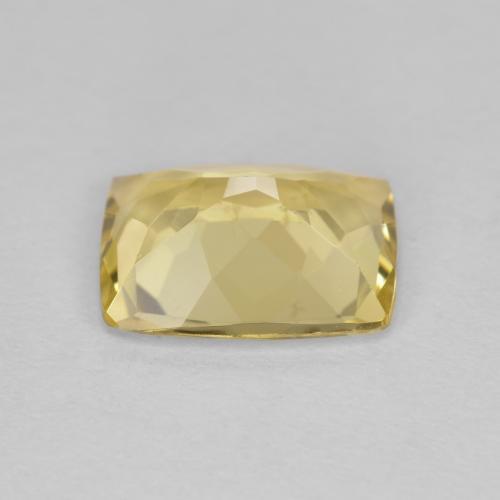 1.81カラットの天然薄いゴールドゴールデンベリル（9.2×7.1 mm・クッションカット）