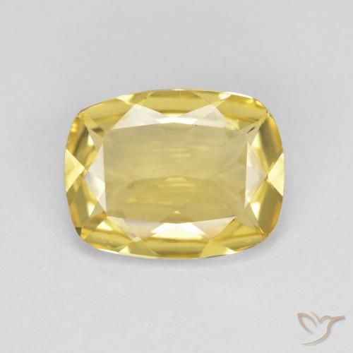 1.89ct 天然 薄いゴールド ゴールドベリル, クッション, VVS-VS