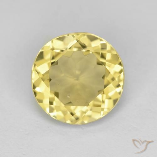 2.23ct 天然 薄いゴールデンイエロー ゴールドベリル, ラウンド, VVS-VS