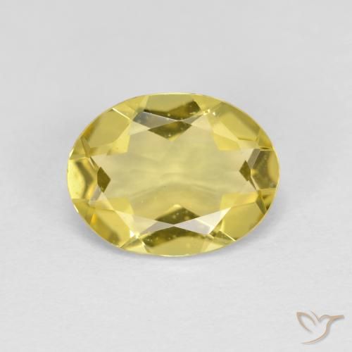 1.38ct 天然 トスカーナイエロー ゴールドベリル, 楕円形, VS