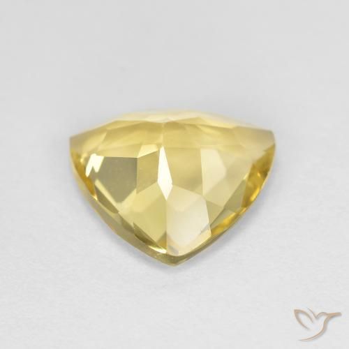 1.72カラットの天然ディジョンイエローゴールデンベリル（9.1×8.6 mm・トリリアント）