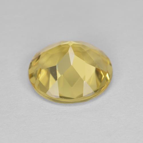 1.60カラットの天然薄いゴールドゴールデンベリル（8.33 mm・ラウンドカット）