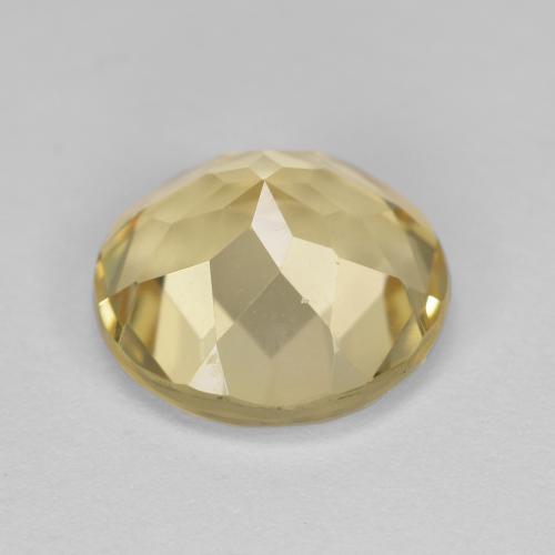 2.37カラットの天然薄いゴールデンイエローゴールデンベリル（9.07 mm・ラウンドカット）