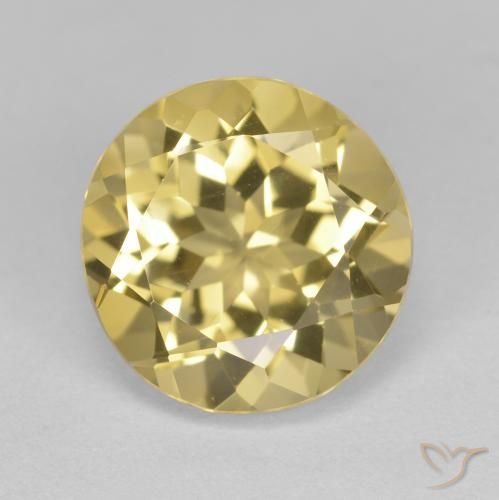 2.66ct 天然 ライトイエロー ゴールドベリル, ラウンド, VVS