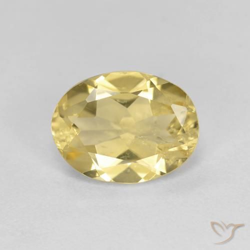 1.67ct 天然 薄いゴールド ゴールドベリル, 楕円形, VS