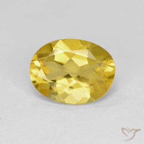 1.72ct 天然 ミディアムイエロー ゴールドベリル, 楕円形, VS