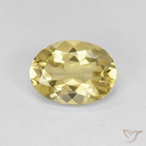 1.61ct 天然 薄いゴールデンイエロー ゴールドベリル, 楕円形, VVS