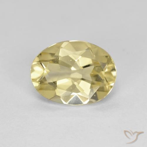 1.60ct 天然 薄いアーシーイエロー ゴールドベリル, 楕円形, VVS