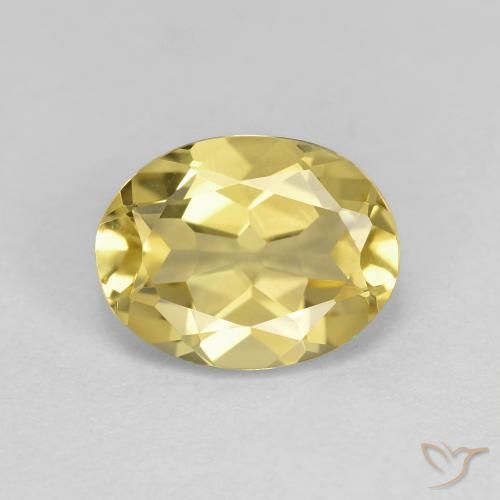 1.98ct 天然 ライトイエロー ゴールドベリル, 楕円形, VVS