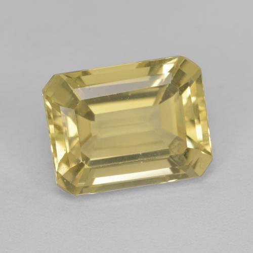2.45カラットの天然薄いゴールドゴールデンベリル（9.2×7 mm・エメラルドカット）