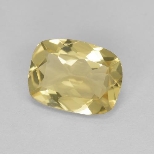 1.54カラットの天然薄いゴールドゴールデンベリル（9×6.8 mm・クッションカット）