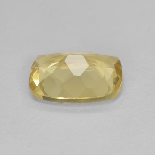 1.54カラットの天然薄いゴールドゴールデンベリル（9×6.8 mm・クッションカット）