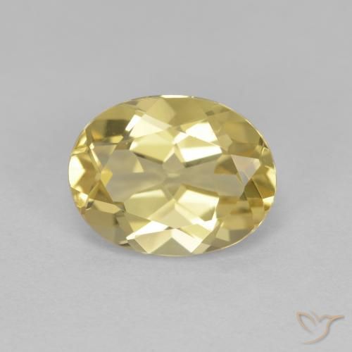 1.92ct 天然 ライトイエロー ゴールドベリル, 楕円形, VVS-VS