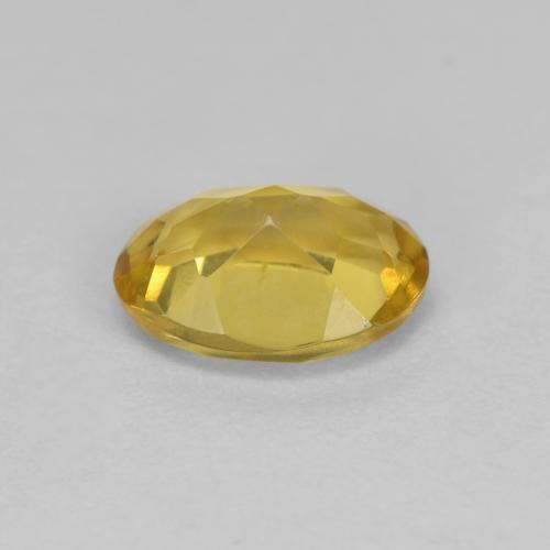 1.10カラットの天然深い黄色ゴールデンベリル（8×6 mm・オーバルカット）