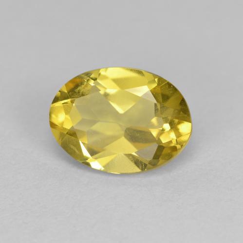 1.21カラットの天然ディジョンイエローゴールデンベリル（8.2×6 mm・オーバルカット）