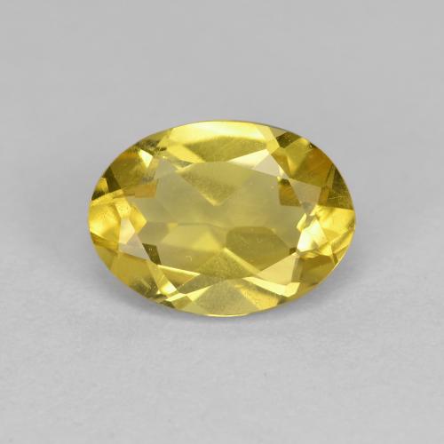 1.21カラットの天然ディジョンイエローゴールデンベリル（8.2×6 mm・オーバルカット）
