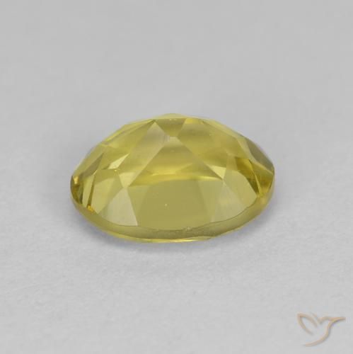 1.38カラットの天然ミディアムイエローゴールデンベリル（8.1×6.2 mm・オーバルカット）