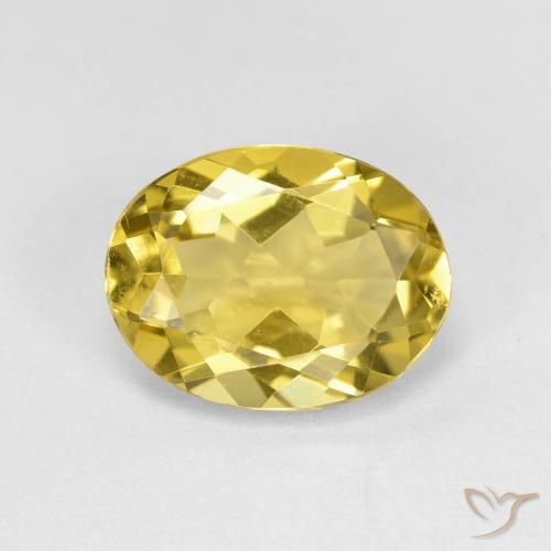 2.19ct 天然 ライトイエロー ゴールドベリル, 楕円形, VVS-VS