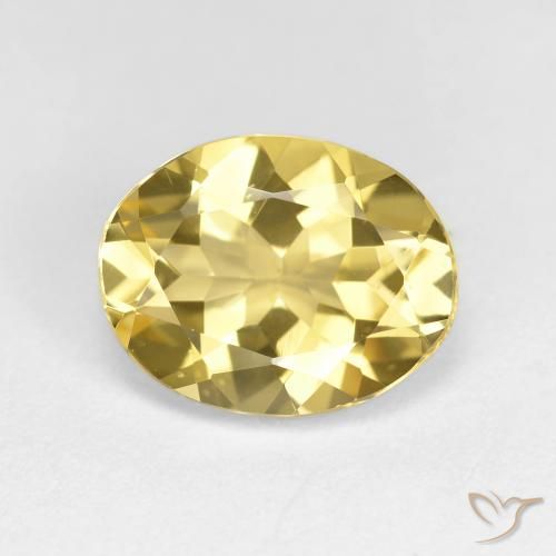 2.50ct 天然 ライトイエロー ゴールドベリル, 楕円形, VVS-VS