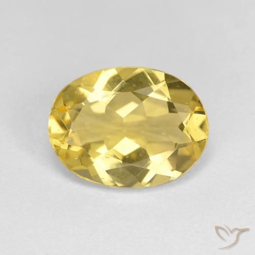 2.00ct 天然 ライトイエロー ゴールドベリル, 楕円形, VVS-VS