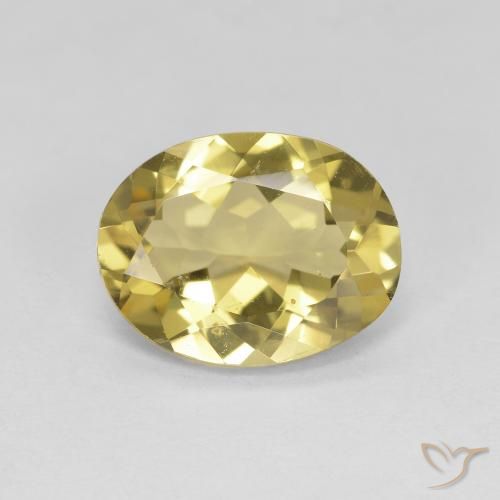 2.18ct 天然 ミディアムイエロー ゴールドベリル, 楕円形, VS