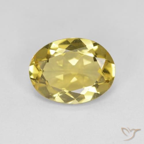 2.08ct 天然 ミディアムイエロー ゴールドベリル, 楕円形, VVS