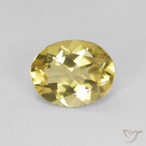 2.08ct 天然 ライトイエロー ゴールドベリル, 楕円形, VVS-VS