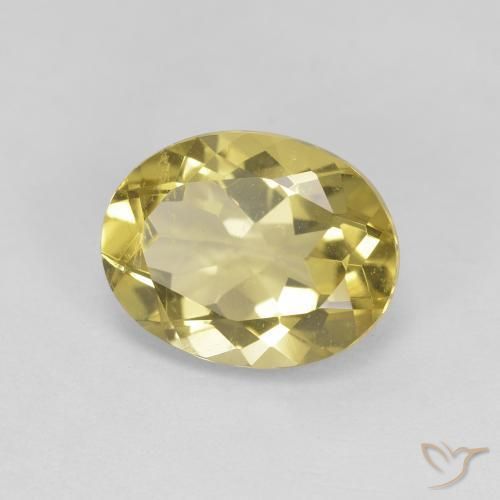 2.65カラットの天然深い黄色ゴールドベリル、オーバルカット、VVS-VS