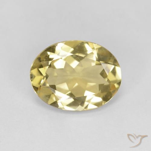 2.18ct 天然 薄いゴールド ゴールドベリル, 楕円形, VS