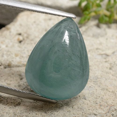 12.25ct 天然 緑がかったブルー グランディデライト, 洋梨の形, 半透明