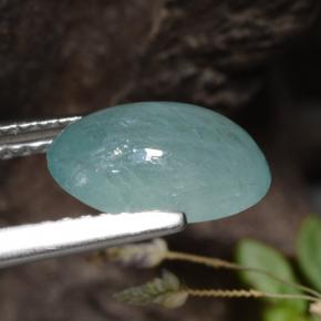 1.87カラットの天然エレクトリックブルーグランディデライト、オーバルカット、半透明