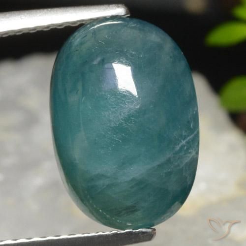 5.05ct 天然 ブルーグリーン グランディデライト, 楕円形, 半透明