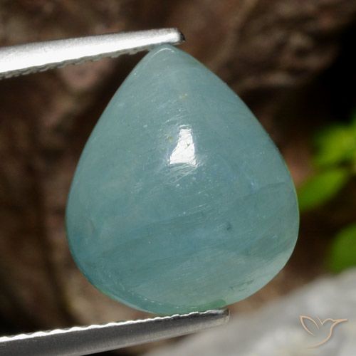 6.55ct 天然 エレクトリックブルー グランディデライト, 洋梨の形, 半透明