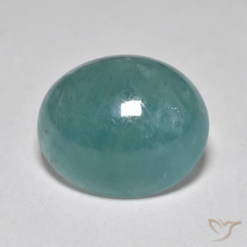 4.89ct 天然 緑がかったブルー グランディデライト, 楕円形, 半透明