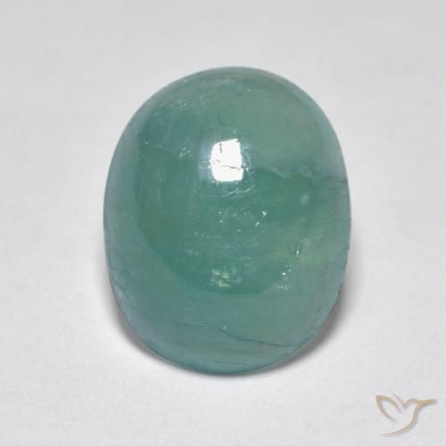 3.24ct 天然 ミディアムグリーンブルー グランディデライト, 楕円形, 半透明