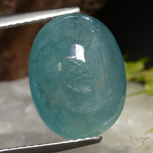 7.22ct 天然 ブルーグリーン グランディデライト, 楕円形, 半透明