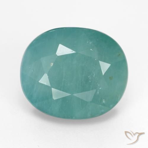 8.85ct 天然 シーフォームグリーン グランディデライト, 楕円形, SI-I1