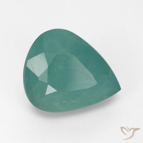 4.03ct 天然 グリーンブルー グランディデライト, 洋梨の形, SI-I1