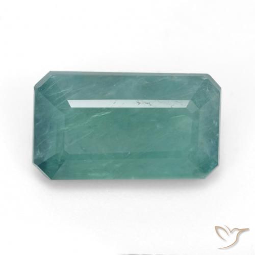 5.94ct 天然 ターコイズ グランディデライト, エメラルドカット, SI-I1