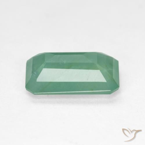 2.41カラットの天然ブルーグリーングランディディエライト、エメラルドカット、VS-SI