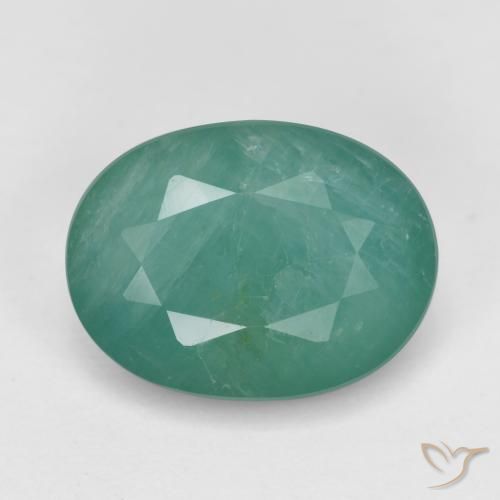 3.56ct 天然 グリーンブルートーン グランディデライト, 楕円形, SI