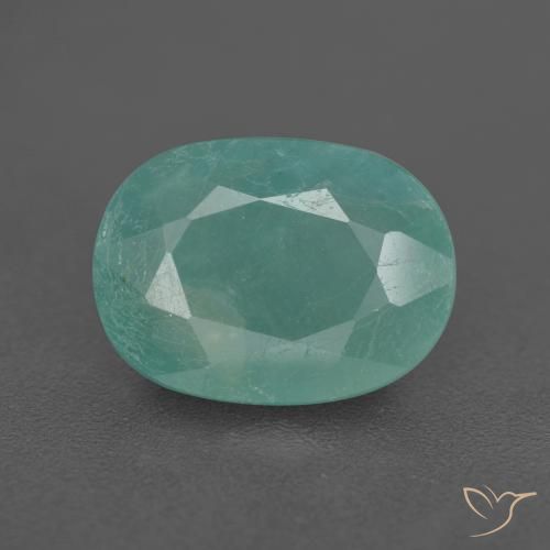 2.64ct 天然 緑がかったブルー グランディデライト, 楕円形, SI