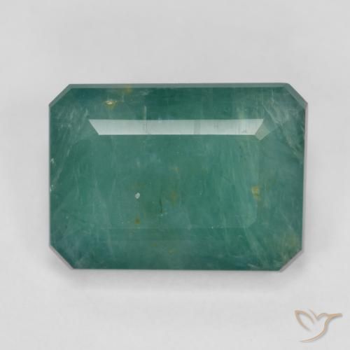 3.70ct 天然 グリーンブルー グランディデライト, エメラルドカット, SI