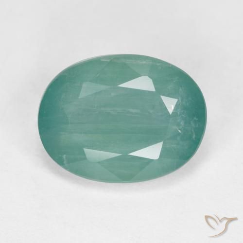 3.56ct 天然 緑がかったブルー グランディデライト, 楕円形, SI